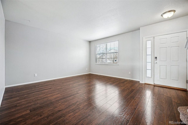 entrance foyer with dark wood-type flooring