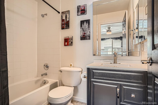 8751 Pearl St Unit J3, Thornton, CO 80229 - bathroom with vanity, shower / washtub combination, and ceiling fan
