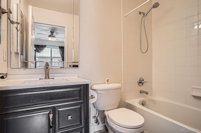 8751 Pearl St Unit J3, Thornton, CO 80229 - bathroom with vanity, shower / washtub combination, and a ceiling fan