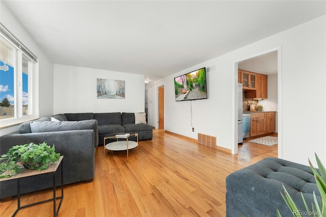 6545 Union St, Arvada, CO 80004 - living area featuring light wood-style floors and visible vents