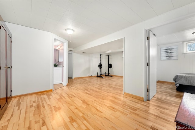 6545 Union St, Arvada, CO 80004 - below grade area featuring light wood-style floors and baseboards
