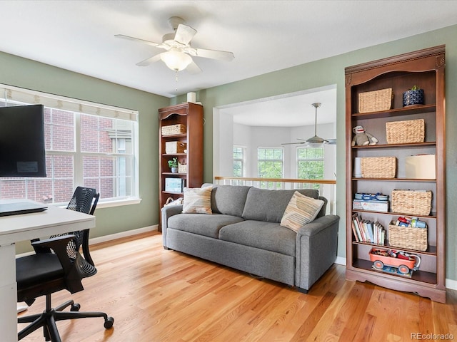 8450 E 29th Ave, Denver, CO 80238 - office space with ceiling fan and light wood-style floors