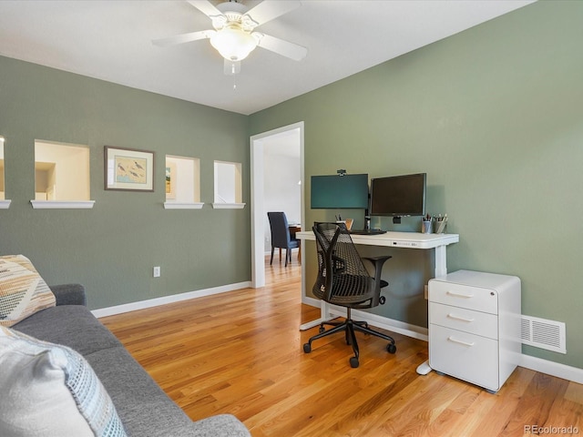 8450 E 29th Ave, Denver, CO 80238 - office space featuring light wood-style floors and a ceiling fan
