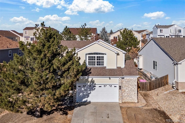 view of front of house featuring a garage