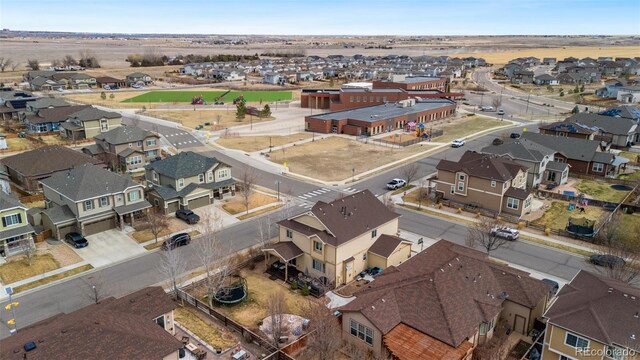 aerial perspective of suburban area