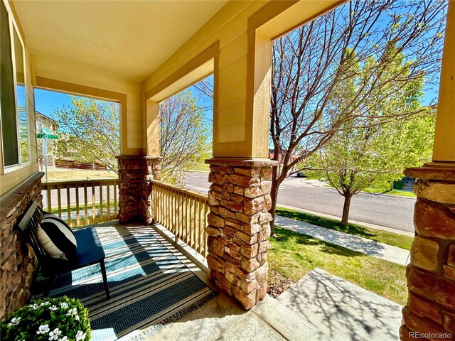view of patio / terrace featuring covered porch
