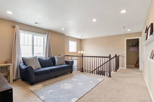 10995 Quintero St, Commerce City, CO 80022 - living area with carpet flooring, recessed lighting, and baseboards