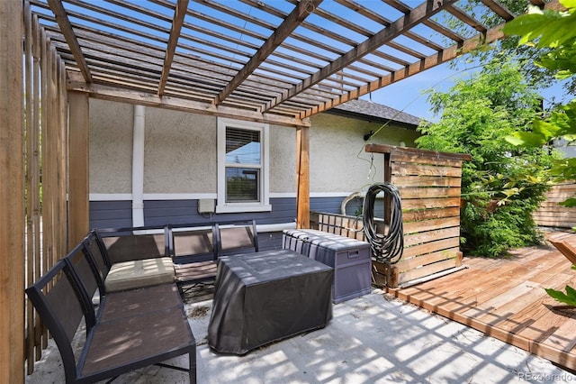 1456 Syracuse St, Denver, CO 80220 - wooden deck featuring a pergola