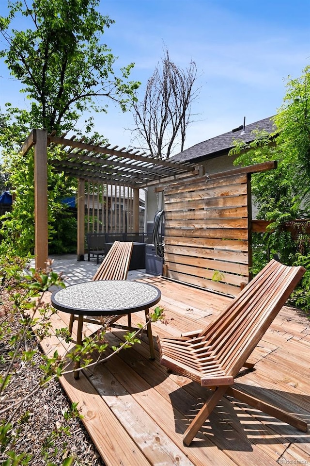 1456 Syracuse St, Denver, CO 80220 - deck featuring a pergola