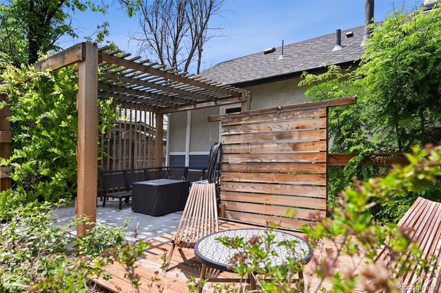1456 Syracuse St, Denver, CO 80220 - view of patio with a pergola