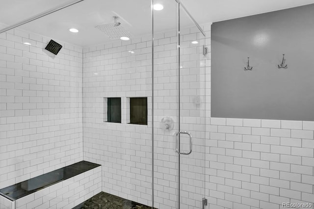 5725 W Mississippi Ave, Lakewood, CO 80226 - full bath with a stall shower and recessed lighting