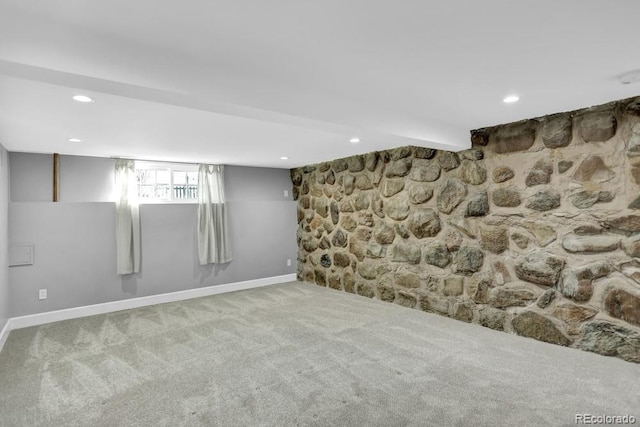 5725 W Mississippi Ave, Lakewood, CO 80226 - below grade area with carpet flooring, recessed lighting, and baseboards