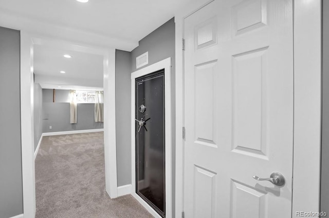 5725 W Mississippi Ave, Lakewood, CO 80226 - hallway featuring carpet floors, baseboards, and recessed lighting