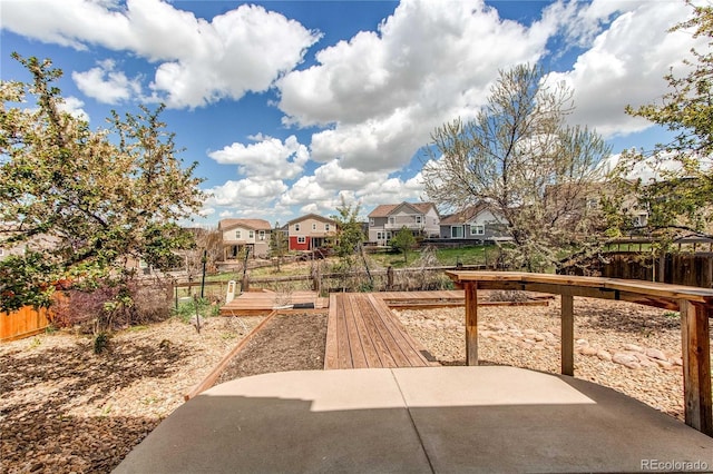 3607 Dinosaur St, Castle Rock, CO 80109 - view of patio with a residential view and fence