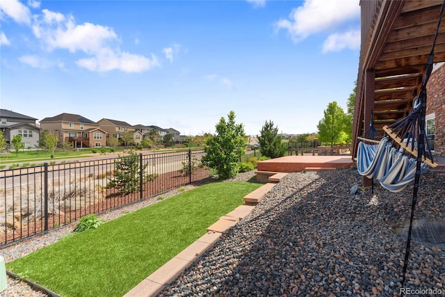 view of yard with a residential view