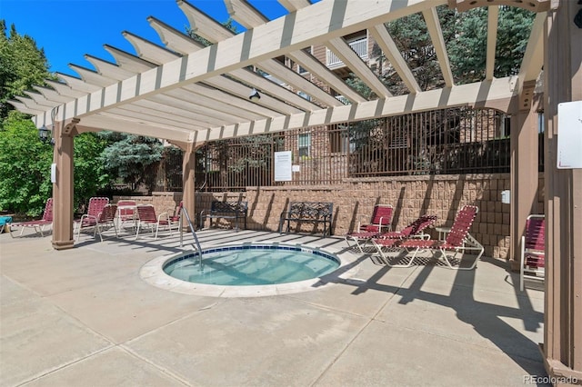 7440 S Blackhawk St Unit 104, Englewood, CO 80112 - view of pool with a patio, a community hot tub, and a pergola