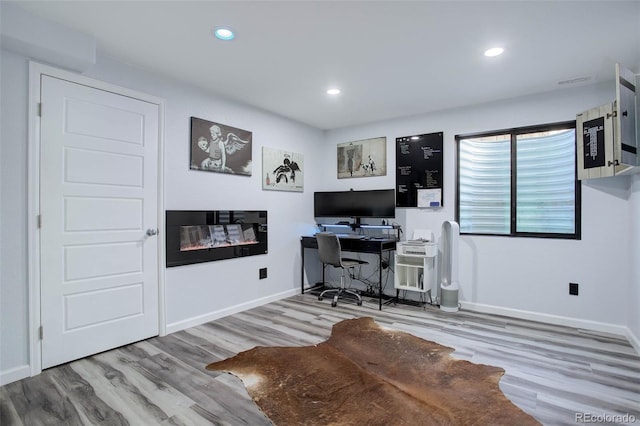 25525 E 1st Ave, Aurora, CO 80018 - office area featuring wood finished floors and recessed lighting