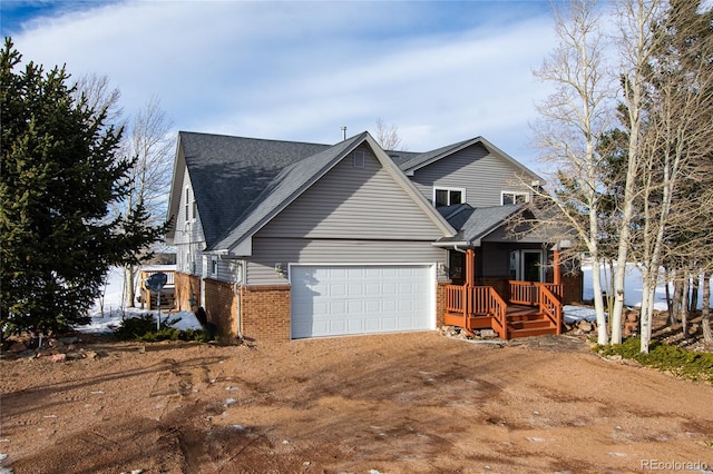 view of front of home featuring a garage