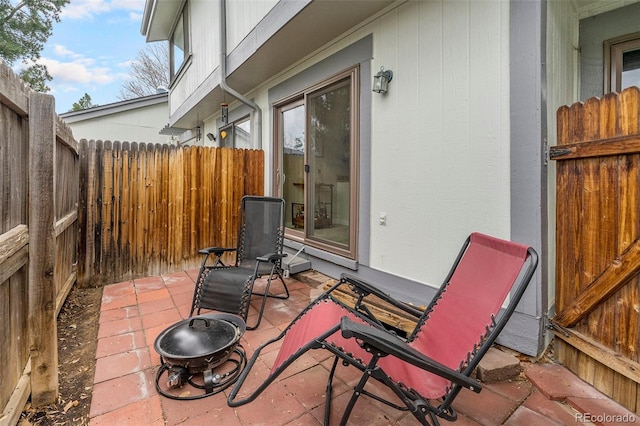 view of patio with fence