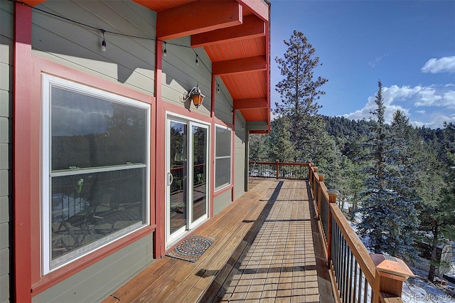 view of wooden terrace