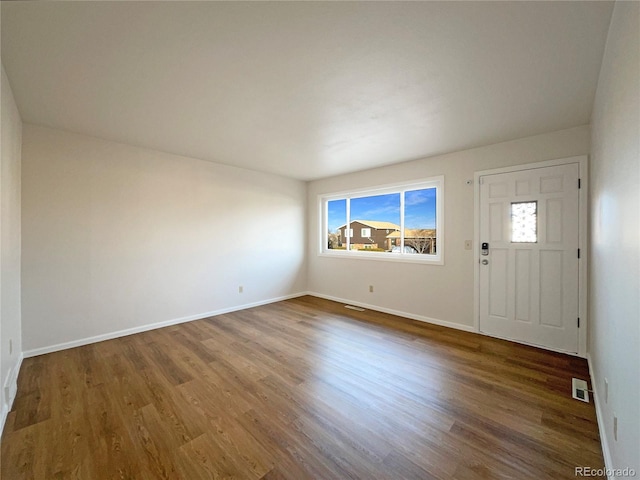 foyer featuring wood-type flooring