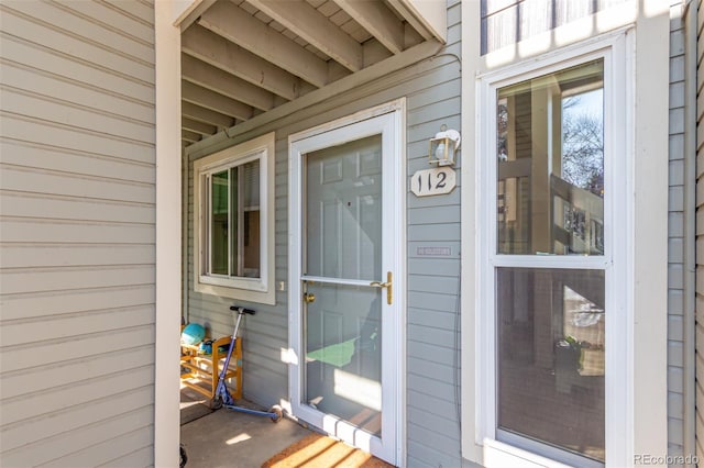 view of doorway to property