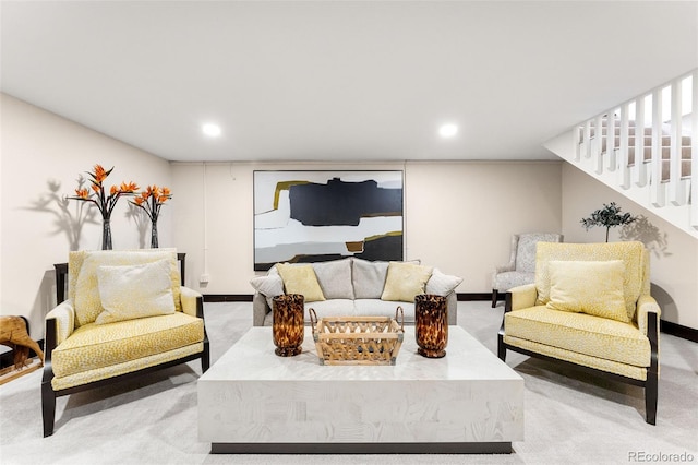 view of carpeted living room