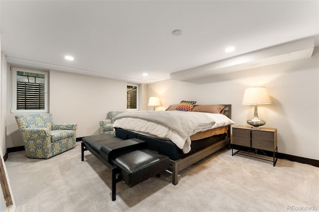 view of carpeted bedroom