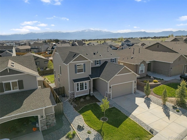 8235 Ryegate Way, Colorado Springs, CO 80908 - aerial perspective of suburban area featuring a mountain backdrop