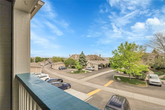 balcony with a residential view