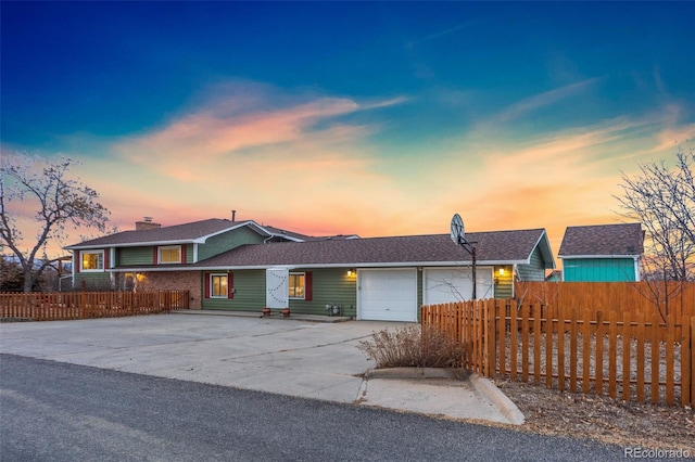 ranch-style house with a garage