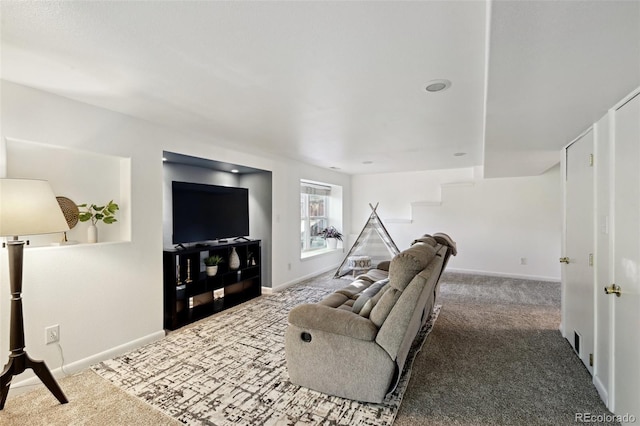 view of carpeted living room