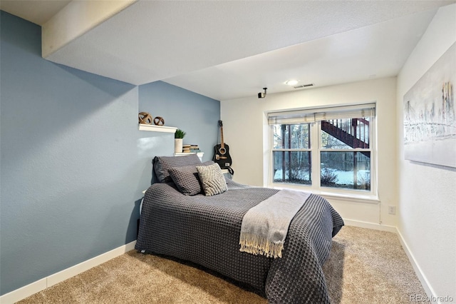 view of carpeted bedroom