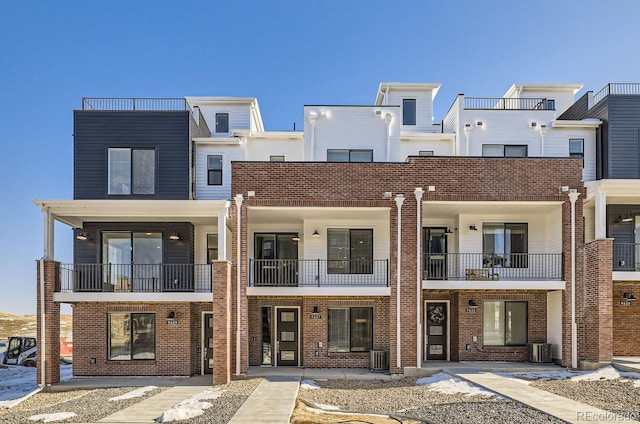 view of front of home with central AC unit