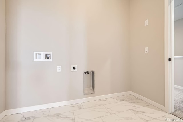 washroom featuring washer hookup and hookup for an electric dryer