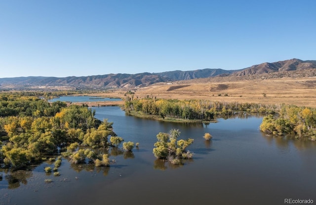 property view of water with a mountain view