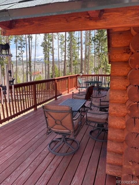 36 Hilltop Dr, Walden, CO 80480 - deck with outdoor dining space