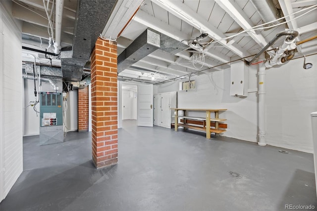 2140 S Washington St, Denver, CO 80210 - unfinished basement featuring heating unit