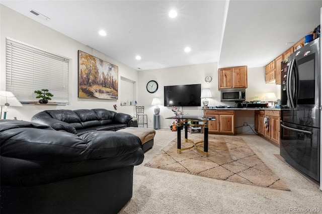 view of carpeted living room