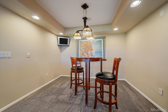 23425 E Otero Dr, Aurora, CO 80016 - dining area featuring recessed lighting and dark carpet
