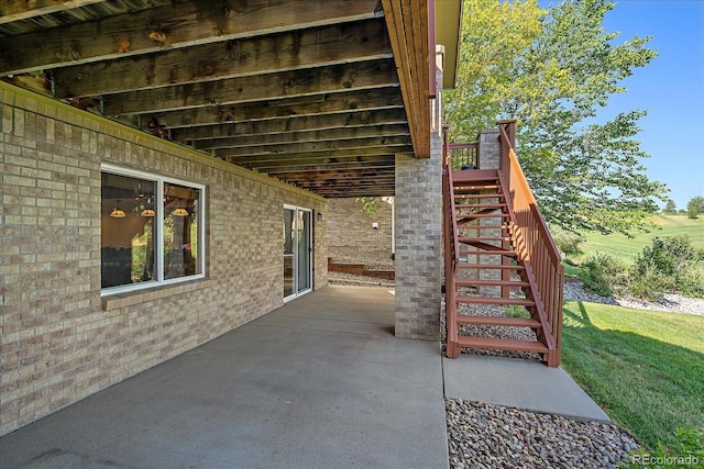 23425 E Otero Dr, Aurora, CO 80016 - view of patio / terrace featuring stairway