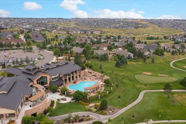 23425 E Otero Dr, Aurora, CO 80016 - aerial view of property's location with nearby suburban area and a golf course