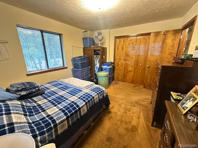 33691 Nova Rd, Pine, CO 80470 - bedroom featuring carpet floors, a textured ceiling, and a closet