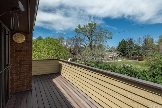 view of wooden deck
