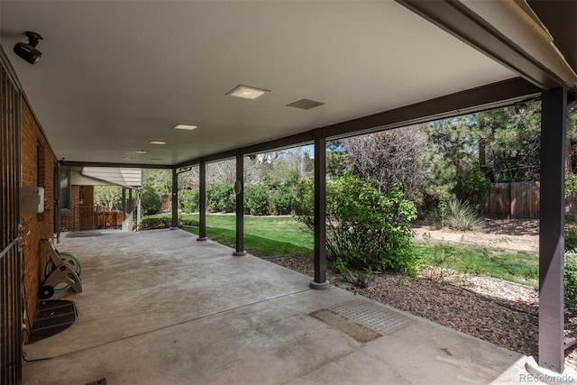 view of patio with fence