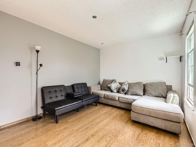 1956 Cathay St, Aurora, CO 80011 - living room featuring light wood-style floors and a textured ceiling