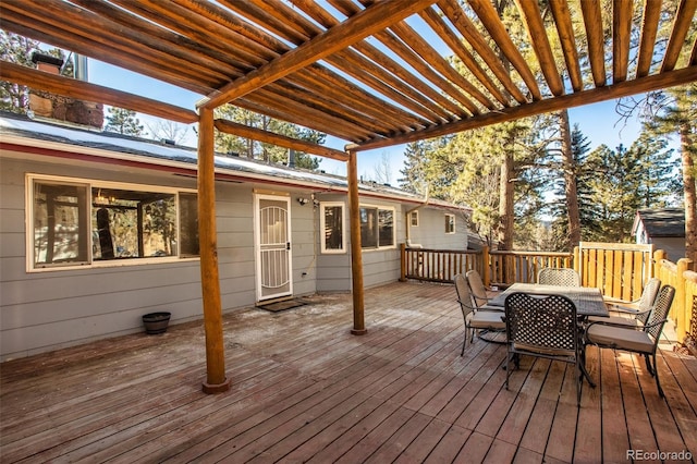 view of wooden deck