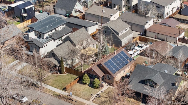 aerial view with a residential view