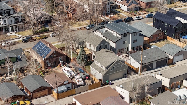 aerial view featuring a residential view