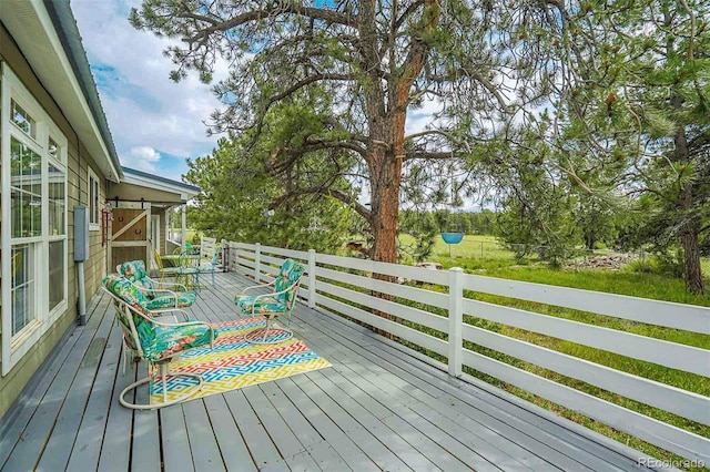 view of wooden terrace